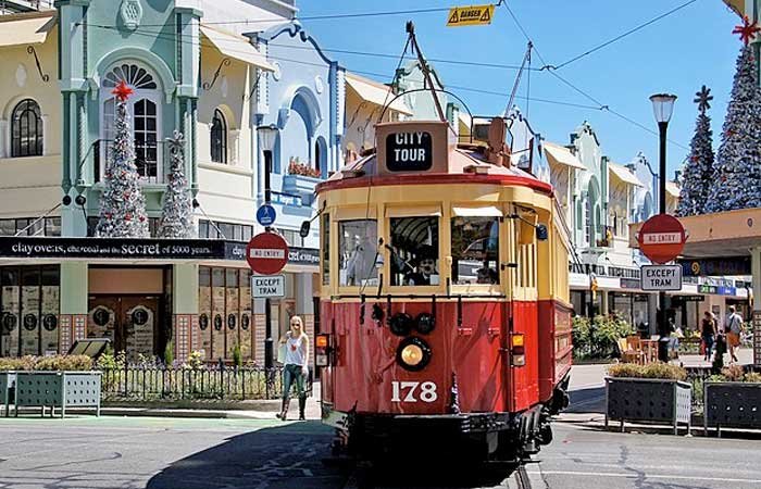 Tram in Christchurch New Zealand