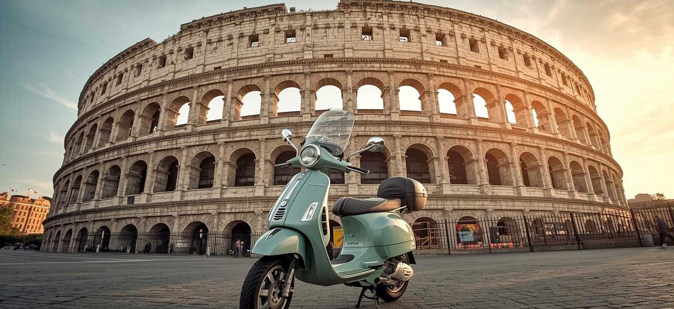 Colosseum at sunrise in Rome